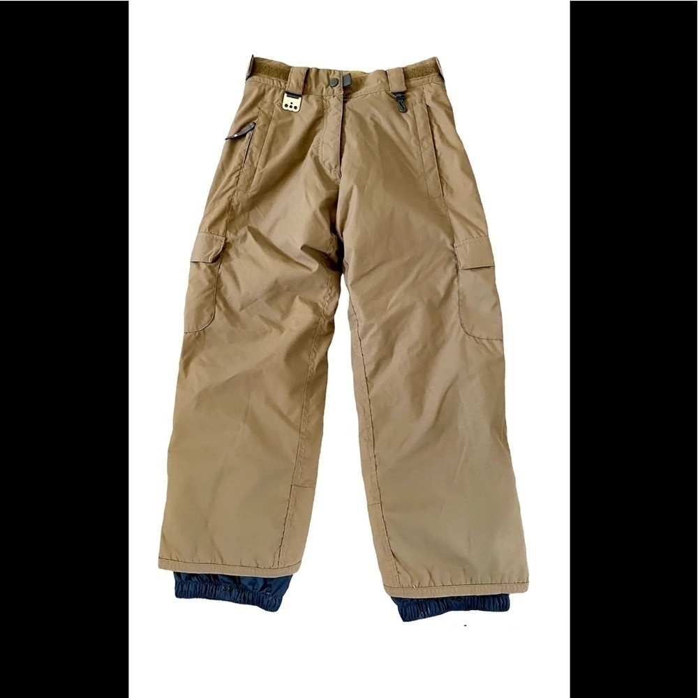 Youth Girls 686 Smarty Tech Sz Medium Snowboard Ski Pants Detachable Liner Beige
